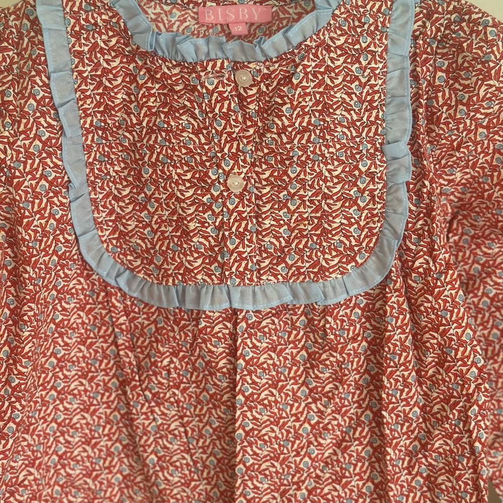 Bisby Red White & Blue LS Blouse 12 - Picture 2 of 4